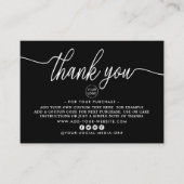 シンプルScript Business Thank You エンクロージャーカード (正面)