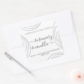 シンプルScript Candleラベル正方形ステッカー スクエアシール (封筒)