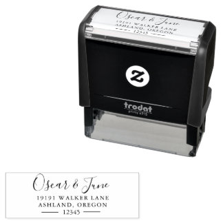 シンプルScript Clean モダン Self-Inking Stamp セルフインキングスタンプ