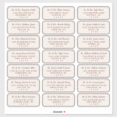 シンプルScript Copper & Beigeゲスト住所 シール (シート)