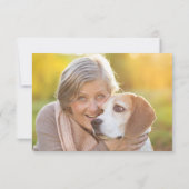 シンプルScript Cross悔やみや弔慰葬儀フォト サンキューカード (裏面)