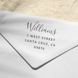 シンプルScript Family Name差出人住所 セルフインキングスタンプ