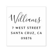 シンプルScript Family Name差出人住所 セルフインキングスタンプ (デザイン)