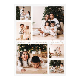 シンプルScript Family Photo Collage Holiday フォトプリント