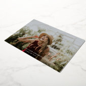 シンプルScript Foil卒業発表 箔招待状 (回転した状態)