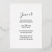 シンプルScript Gold Foil Photo Gradation Party 箔招待状 (裏面)