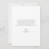 シンプルScript Graduationフォトサンキューカード 招待状 (裏面)