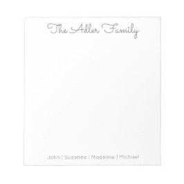 シンプルScript Gray Familyメモ帳 ノートパッド