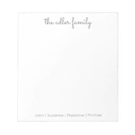 シンプルScript Gray Familyメモ帳 ノートパッド