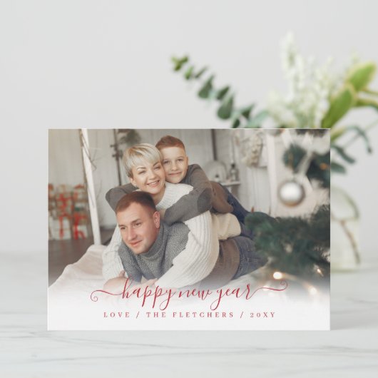 シンプルScript Happy New Year シーズンカード (スタンド正面)