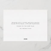 シンプルScript Joyful Greeting 3写真 箔シーズンカード (裏面)