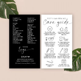 シンプルScript Logo歯のホワイトニングアフターケアガイド 名刺