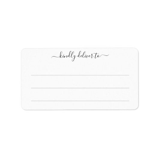 シンプルScript Mailing Addressに親切に配信する ラベル (正面)