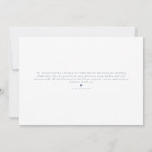 シンプルScript Minimalistの結婚サンキューカード。 サンキューカード (裏面)