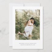 シンプルScript Minimalist Photo結婚's 招待状 (裏面)