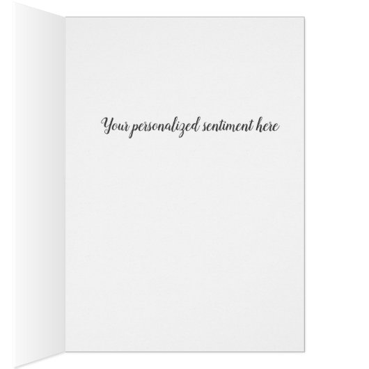 シンプルScript Monogramノートカード – 天国 (内側 (右))