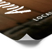 シンプルScript Name Photo モダン Gradation ポスター (角)