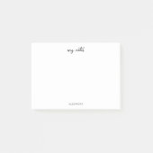 シンプルScript Name Post-It Notes ポストイット (正面)