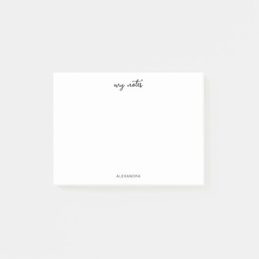 シンプルScript Name Post It Notes ポストイット (正面)