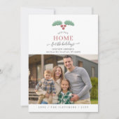 シンプルScript New Home for Holidaysフォトムービング シーズンカード (正面)