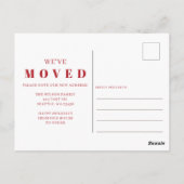 シンプルScript New Home for Holidaysフォトムービング ポストカード (裏面)