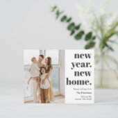 シンプルScript New Year New Home Moving Photo ポストカード (スタンド正面)