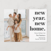 シンプルScript New Year New Home Moving Photo ポストカード (正面)