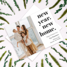 シンプルScript New Year New Home Moving Photo