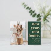 シンプルScript New Year New Home Moving Photo ポストカード (スタンド正面)