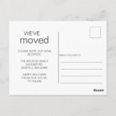 シンプルScript New Year New Home Moving Photo ポストカード (裏面)