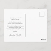 シンプルScript One Photoサンキューカード ポストカード (裏面)