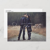 シンプルScript Overlay Photo日付の保存 ポストカード (正面/裏面)