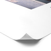 シンプルScript Photoの結婚ウェルカムサイン ポスター (角)