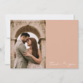 シンプルScript Photoの結婚サンキューカード カード (正面)