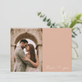 シンプルScript Photoの結婚サンキューカード カード (スタンド正面)