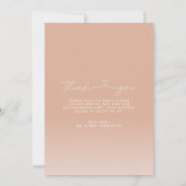 シンプルScript Photoの結婚サンキューカード カード (裏面)