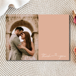 シンプルScript Photoの結婚サンキューカード カード