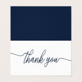 シンプルScript Photoの結婚サンキューカード 名刺 (外部フラット)