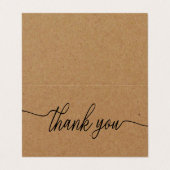 シンプルScript Photoの結婚サンキューカード 名刺 (外部フラット)