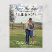 シンプルScript Photo日付の保存 案内ポストカード (正面)