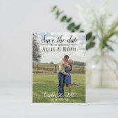 シンプルScript Photo日付の保存 案内ポストカード (スタンド正面)