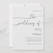 シンプルScript Photo結婚式招待状 招待状 (正面)