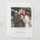 シンプルScript Photo結婚式招待状 招待状 (裏面)