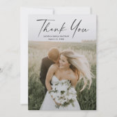 シンプルScript Photo結婚's サンキューカード (正面)