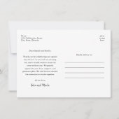 シンプルScript Photo結婚's サンキューカード (裏面)