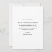 シンプルScript Photo結婚's サンキューカード (裏面)