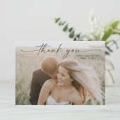 シンプルScript Photo結婚's サンキューカード (スタンド正面)