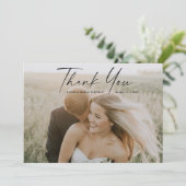 シンプルScript Photo結婚's サンキューカード (スタンド正面)