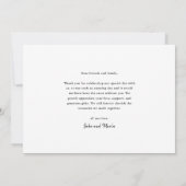 シンプルScript Photo結婚's サンキューカード (裏面)