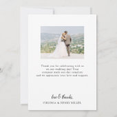 シンプルScript Photo結婚's サンキューカード (裏面)